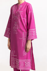Chambray Block Printed Shirt And Dyed Trouser KST-43019