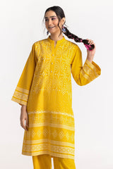 Chambray Block Printed Shirt And Dyed Trouser KST-43020