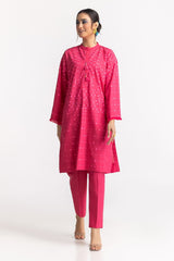 Chambray Block Printed Shirt And Dyed Trouser KST-43021