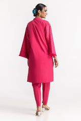Chambray Block Printed Shirt And Dyed Trouser KST-43021