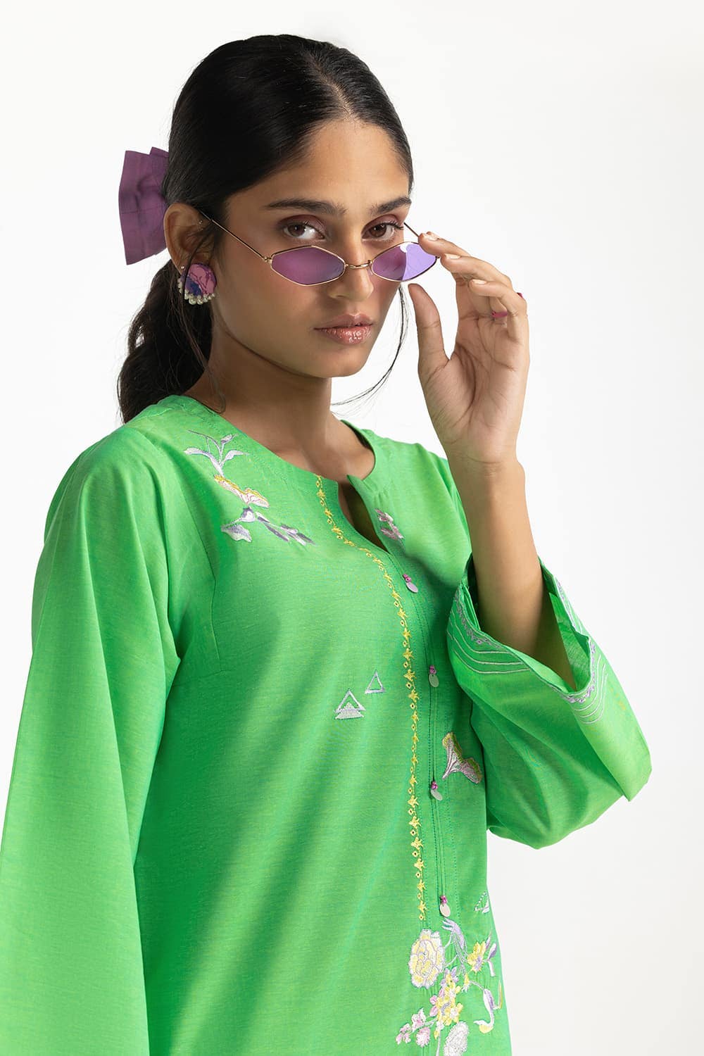 Paper Cotton Embroidered Co-Ord Set KST-43022
