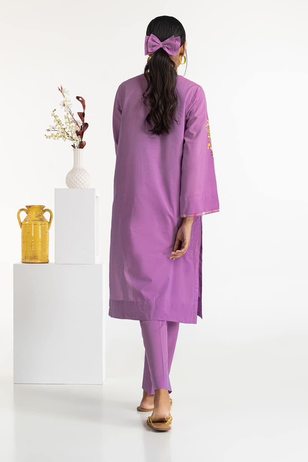 Paper Cotton Embroidered Co-Ord Set