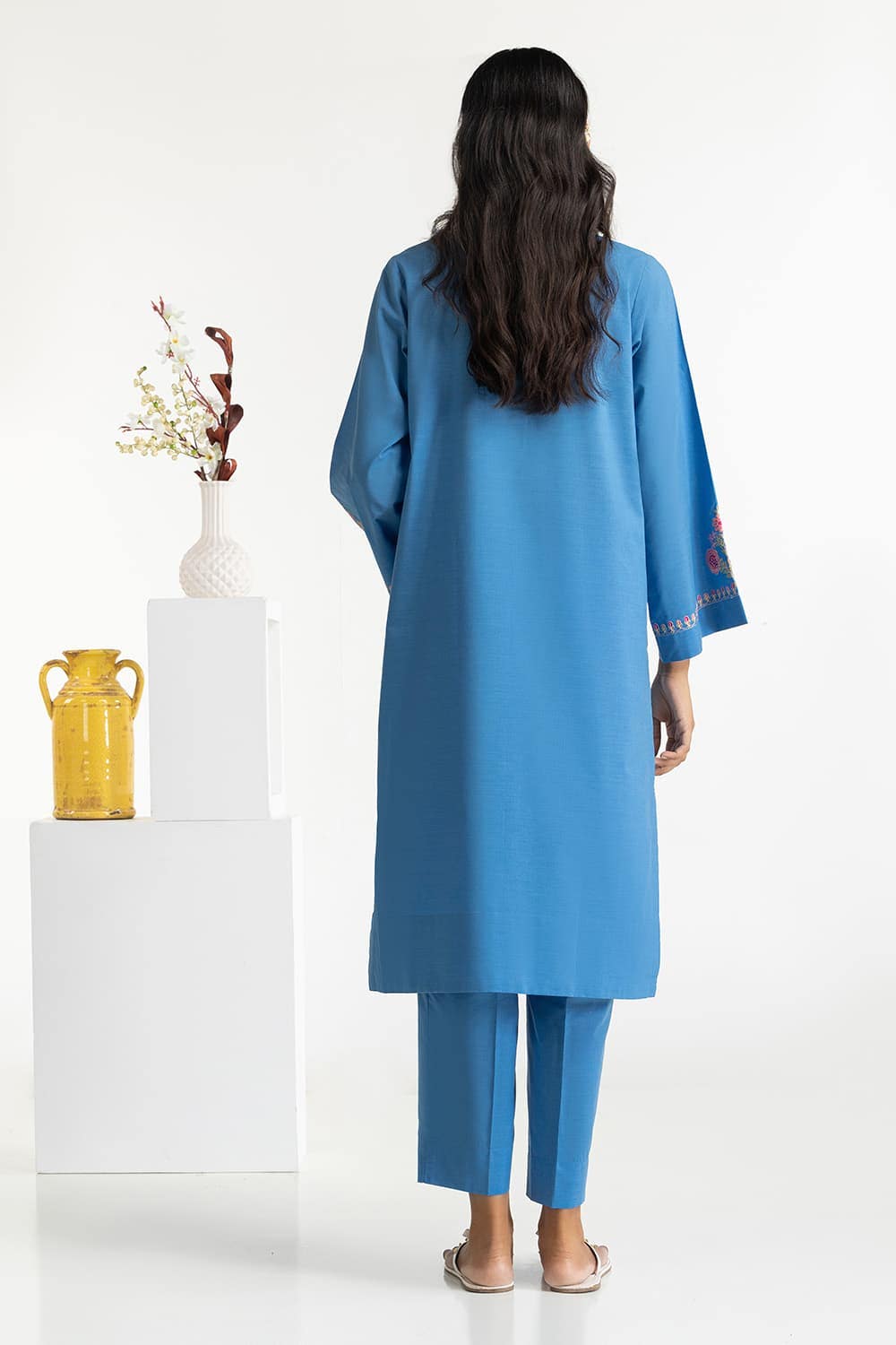Paper Cotton Embroidered Co-Ord Set