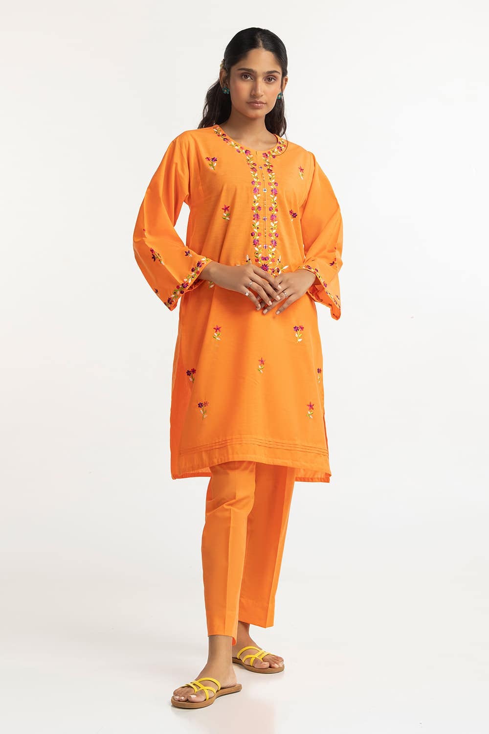 Paper Cotton Embroidered Co-Ord Set KST-43025
