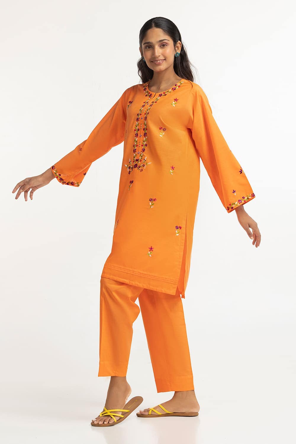 Paper Cotton Embroidered Co-Ord Set KST-43025