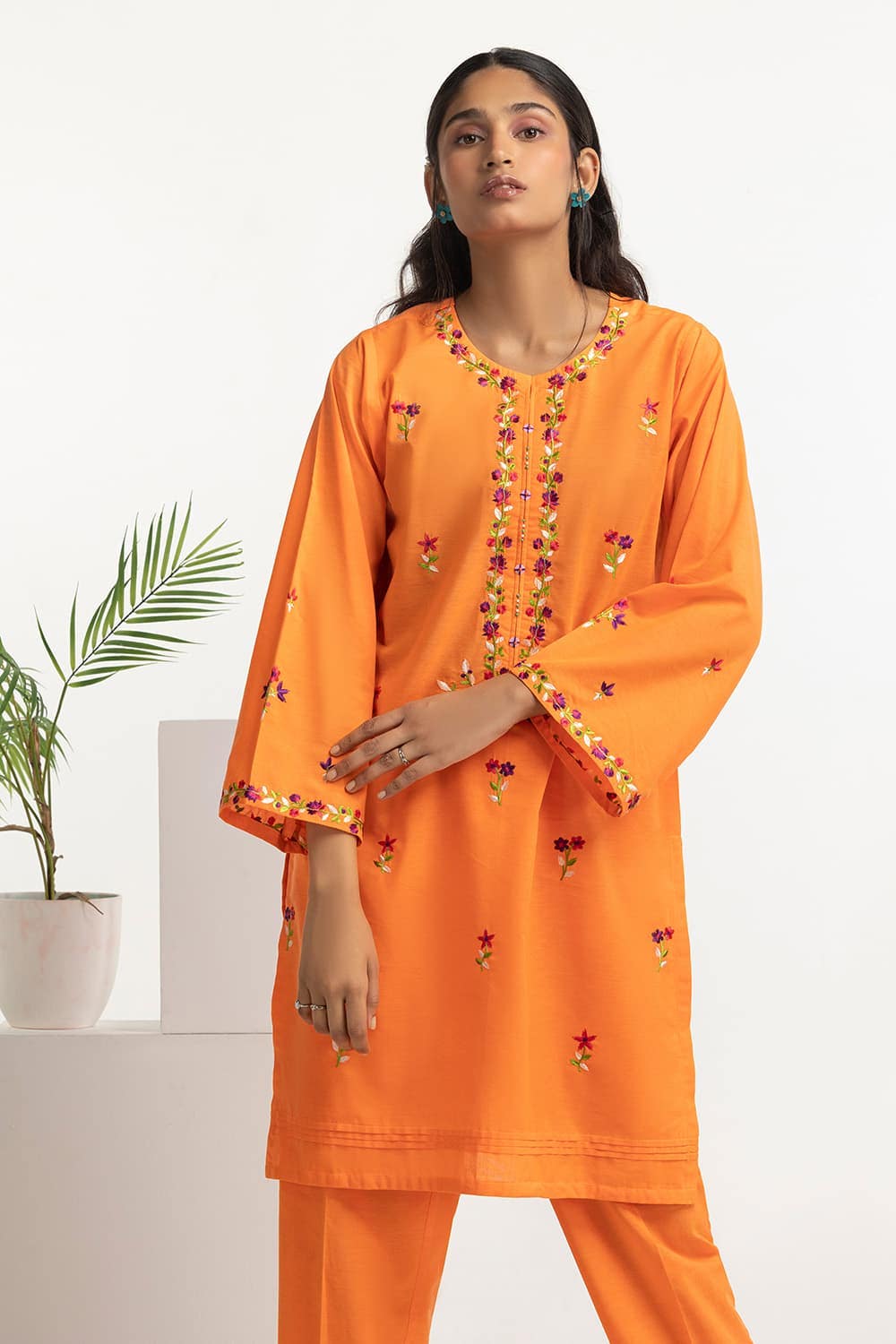 Paper Cotton Embroidered Co-Ord Set KST-43025
