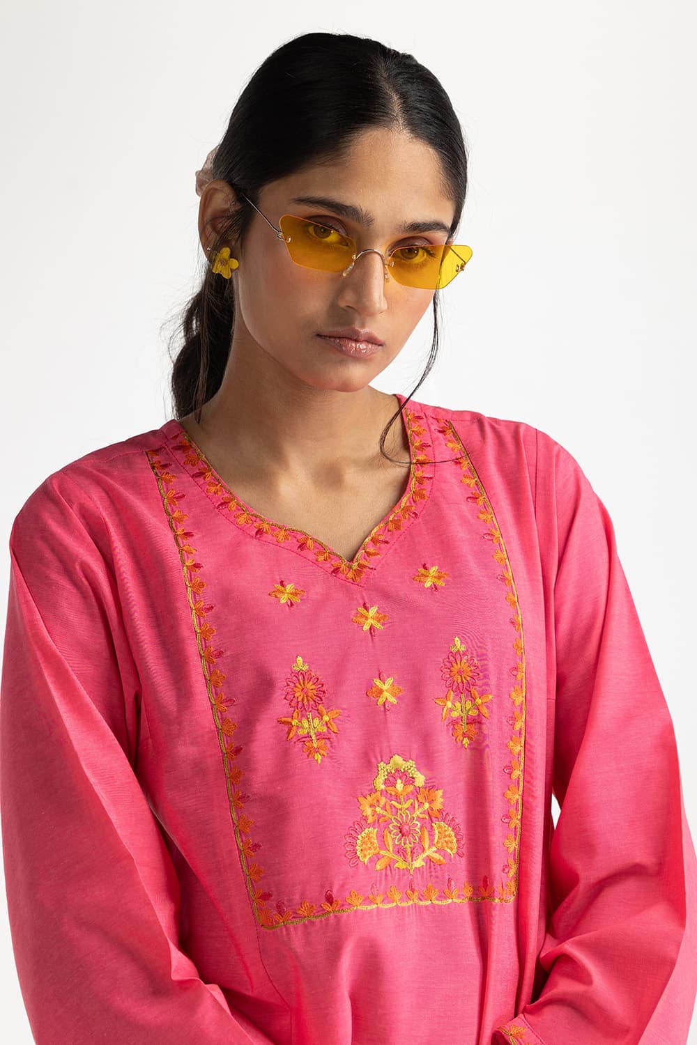 Paper Cotton Embroidered Co-Ord Set KST-43026
