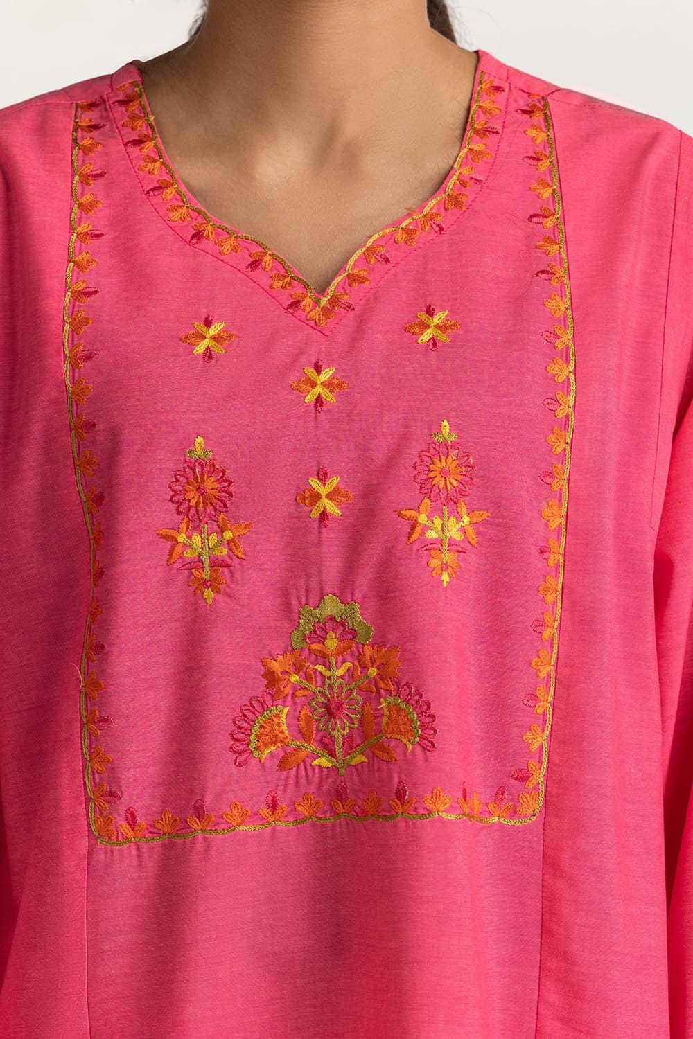 Paper Cotton Embroidered Co-Ord Set KST-43026
