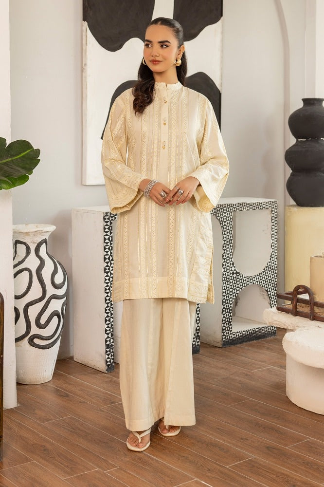 Lurex Jacquard Shirt and Dhaka Pajama KST-43028