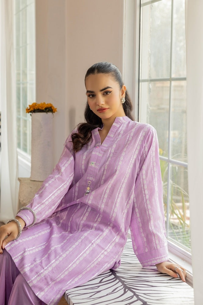 Lurex Jacquard Shirt and Trouser KST-43030