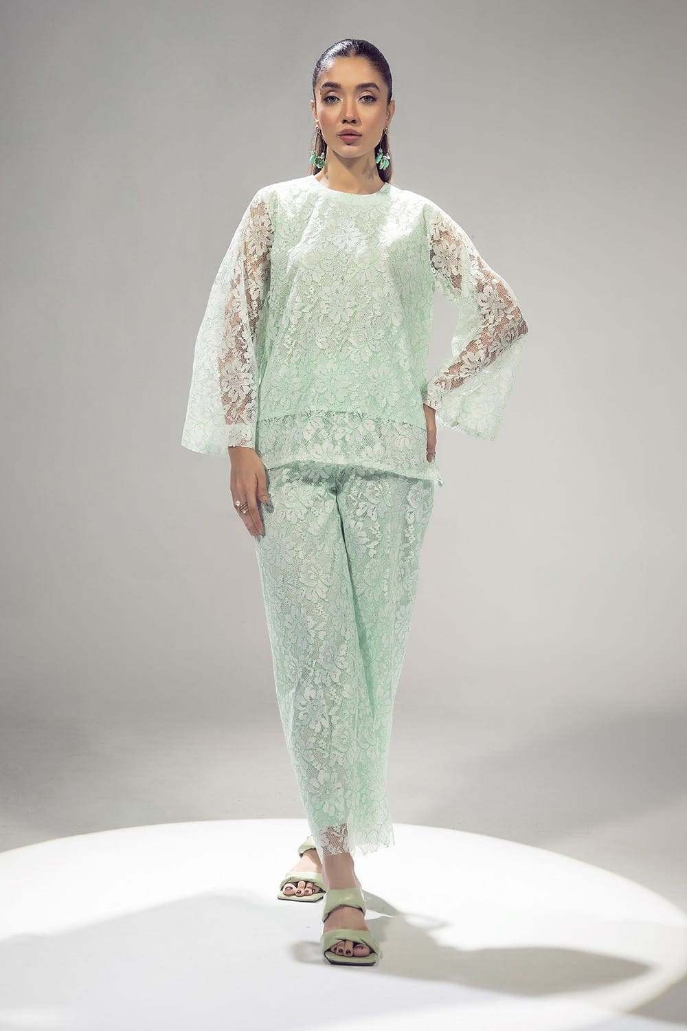 Poly Net Dyed Co-Ord Set KST-43065