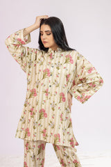 Seersucker Printed Co-Ord Set KST-43067