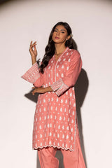 Cambric Embroidered Shirt And Dyed Shalwar KST-43087