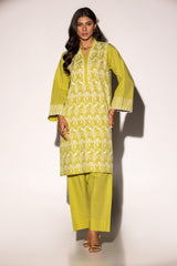 Cambric Embroidered Shirt And Dyed Trouser KST-43088