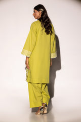 Cambric Embroidered Shirt And Dyed Trouser KST-43088