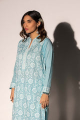 Cambric Embroidered Co-Ord Set KST-43089