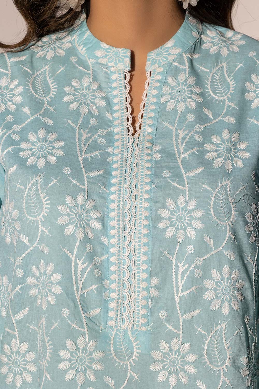 Cambric Embroidered Co-Ord Set KST-43089
