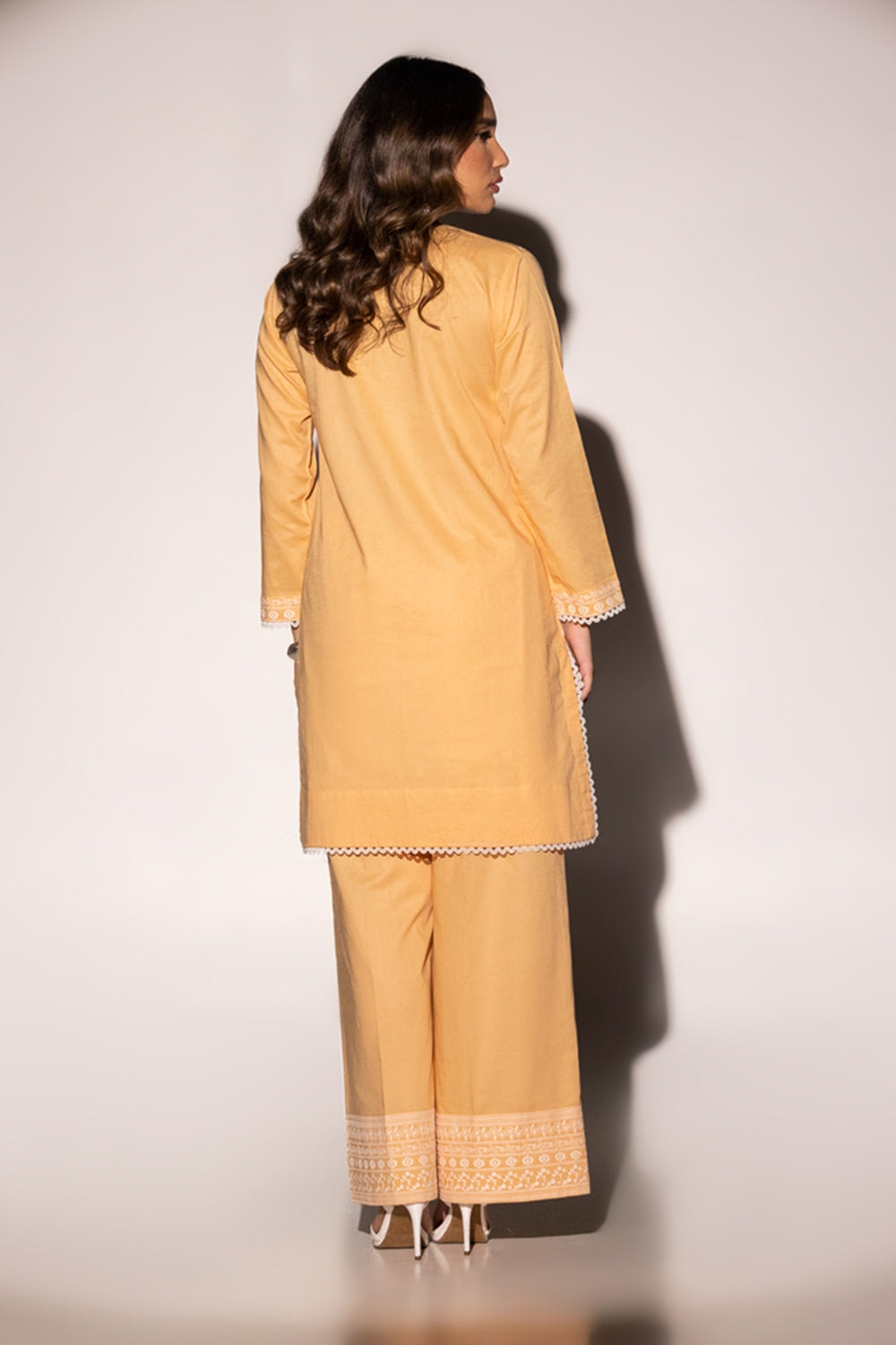 Cambric Embroidered Co-Ord Set