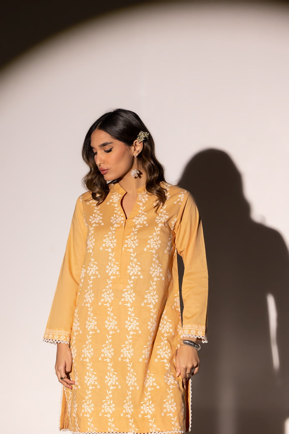 Cambric Embroidered Co-Ord Set