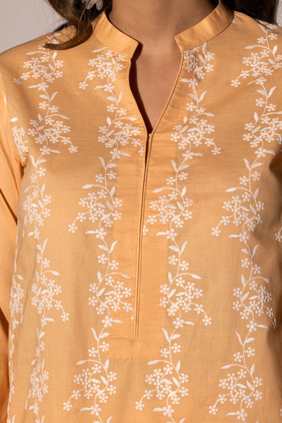 Cambric Embroidered Co-Ord Set