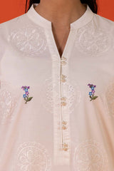 Cambric Embroidered Co-Ord Set KST-43093