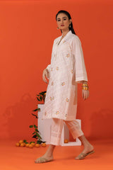 Cambric Embroidered Shirt And Dyed Trouser KST-43094
