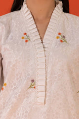Cambric Embroidered Shirt And Dyed Trouser KST-43094