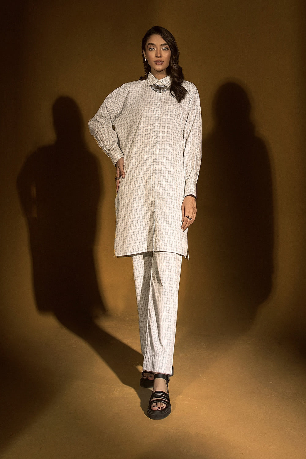 Yarn-dyed Co-Ord Set KST-43110