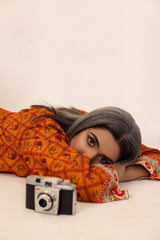 Cambric Printed and Embroidered Co-Ord Set KST-43147