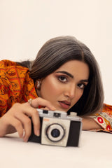 Cambric Printed and Embroidered Co-Ord Set KST-43147