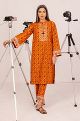 Cambric Printed and Embroidered Co-Ord Set KST-43147