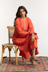 Blended Embroidered Shirt And Dyed Trouser KST-43162