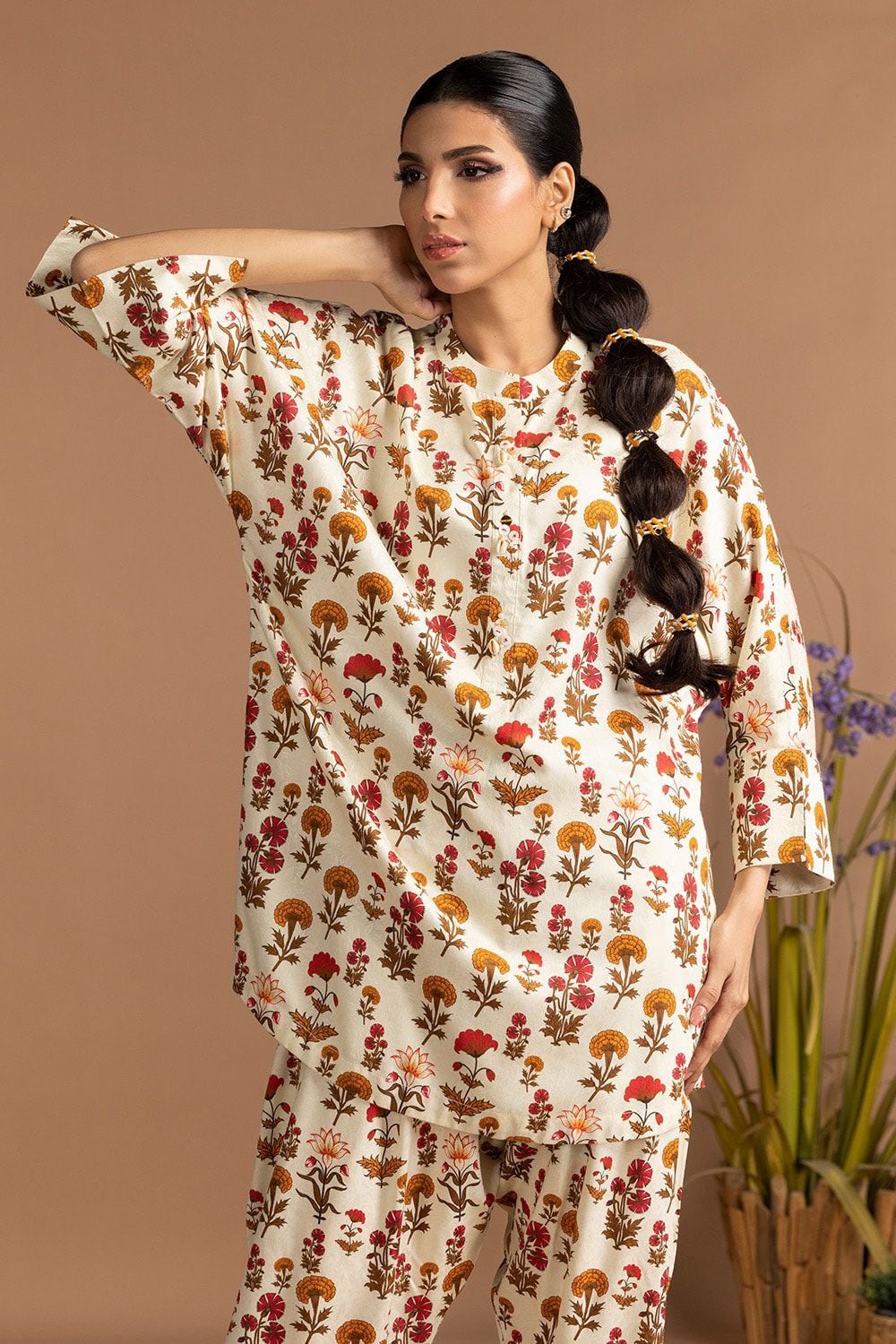 Dobby Printed Co-Ord Set KST-43246