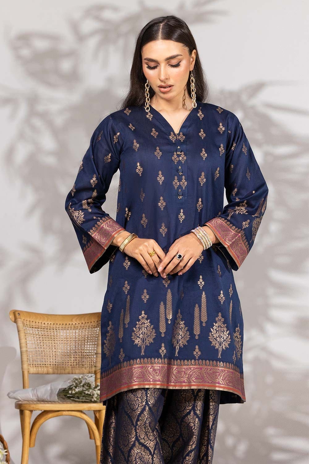Jacquard Dyed Co-Ord Set KST-43303