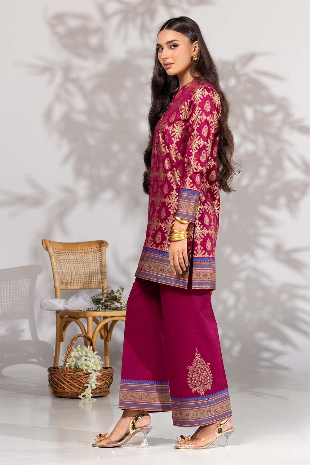 Jacquard Dyed Co-Ord Set KST-43304