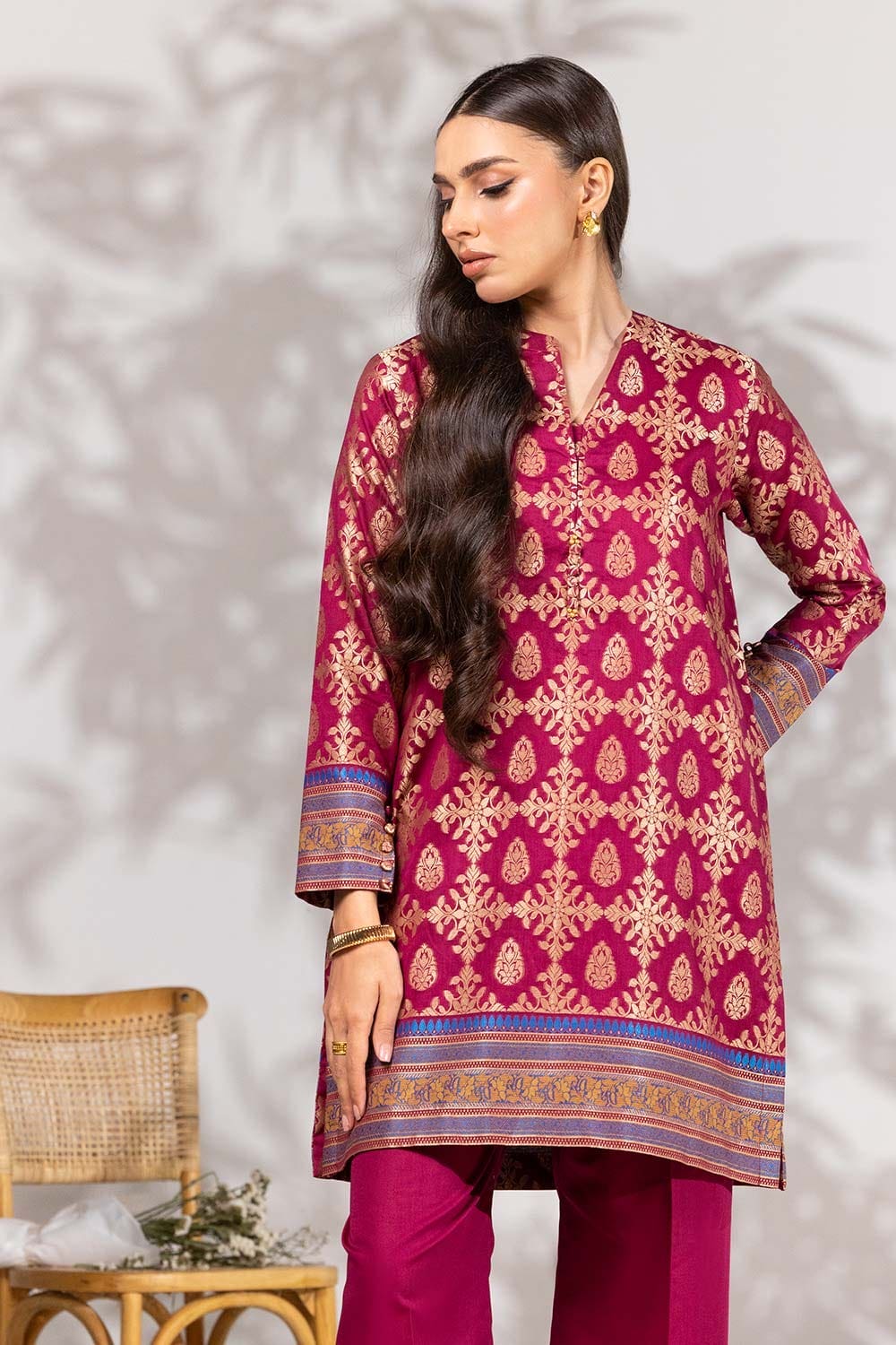 Jacquard Dyed Co-Ord Set KST-43304