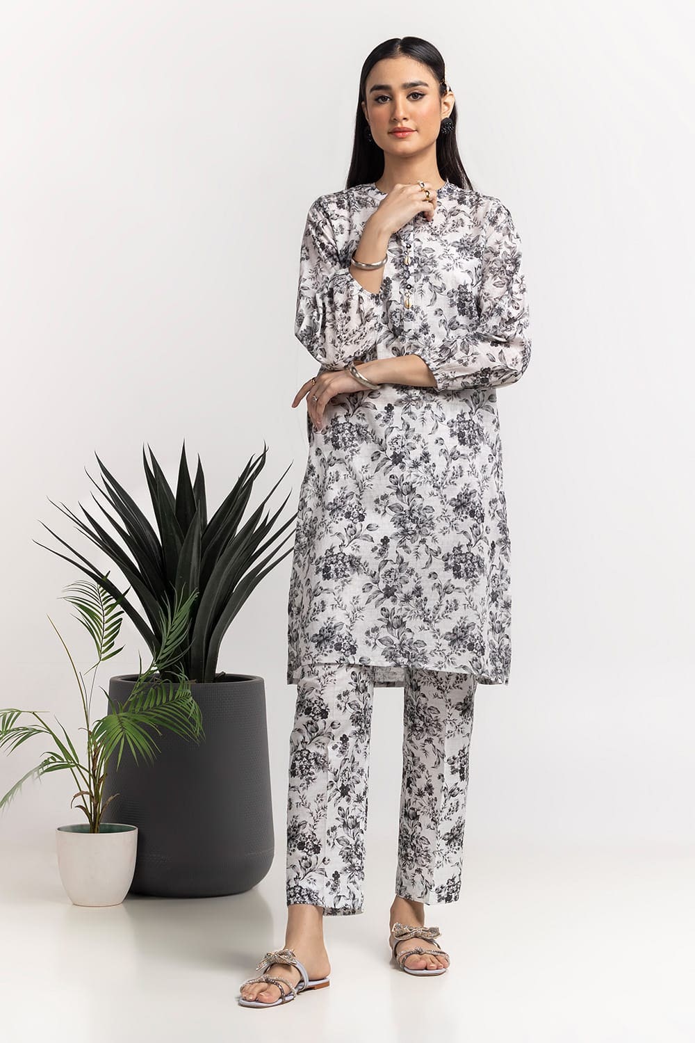 Dobby Printed Co-Ord Set KST-43315