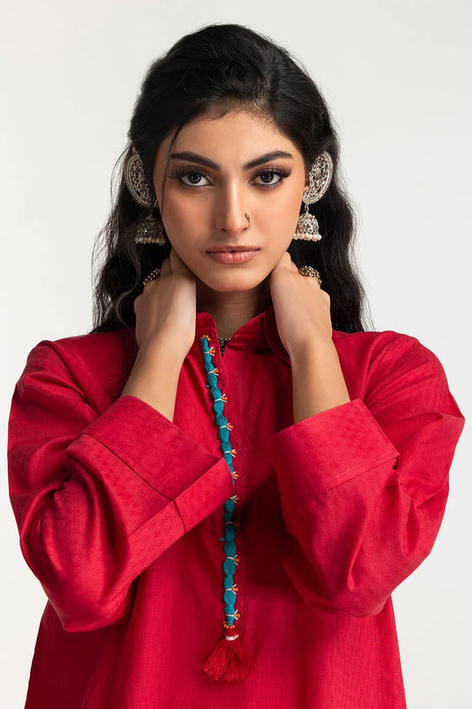 Dobby Dyed Embellished Shirt And Trouser KST-43321