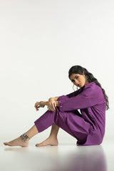 Dobby Dyed Embellished Shirt And Trouser KST-43323
