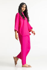 Dobby Dyed Embellished Shirt And Trouser KST-43324