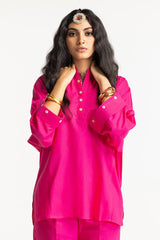 Dobby Dyed Embellished Shirt And Trouser KST-43324