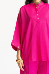 Dobby Dyed Embellished Shirt And Trouser KST-43324