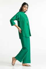 Dobby Dyed Embellished Shirt And Trouser KST-43326