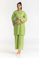 Cotton Slub Embroidered Co-Ord Set KST-43338