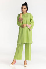 Cotton Slub Embroidered Co-Ord Set KST-43338