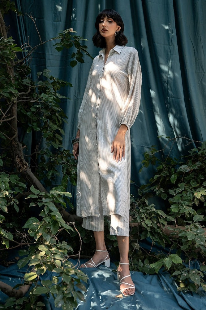 Yarn-dyed Printed Co-Ord Set KST-43380