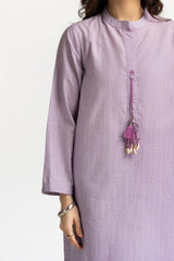 Lurex Jacquard Embellished Shirt And Trouser KST-43388