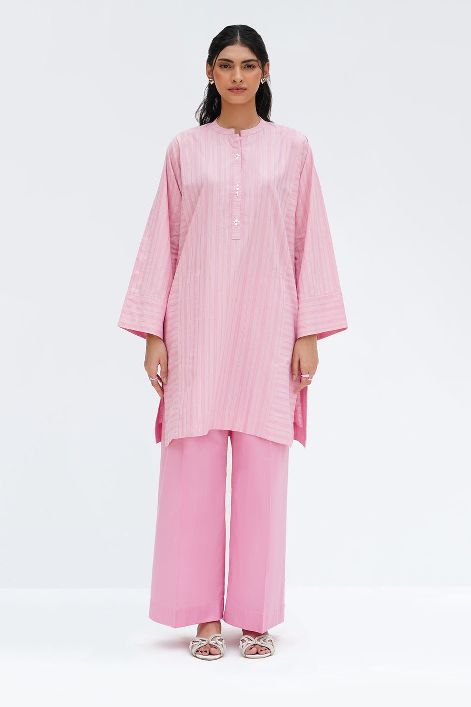 Lurex Embellished Shirt And Trouser