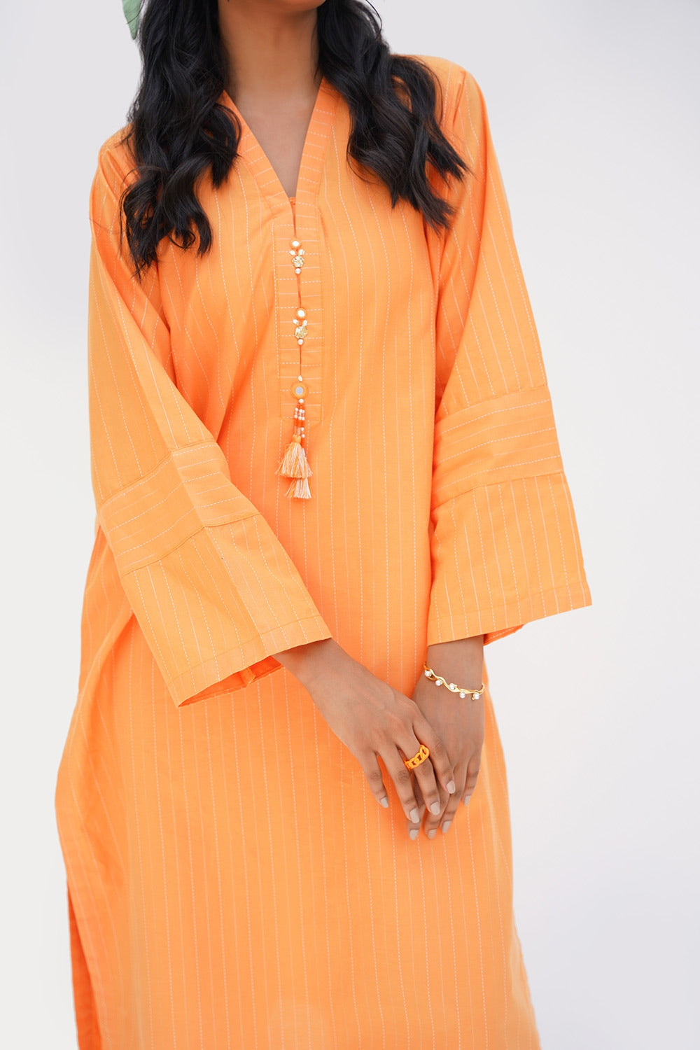 Lurex Embellished Shirt And Trouser KST-43484