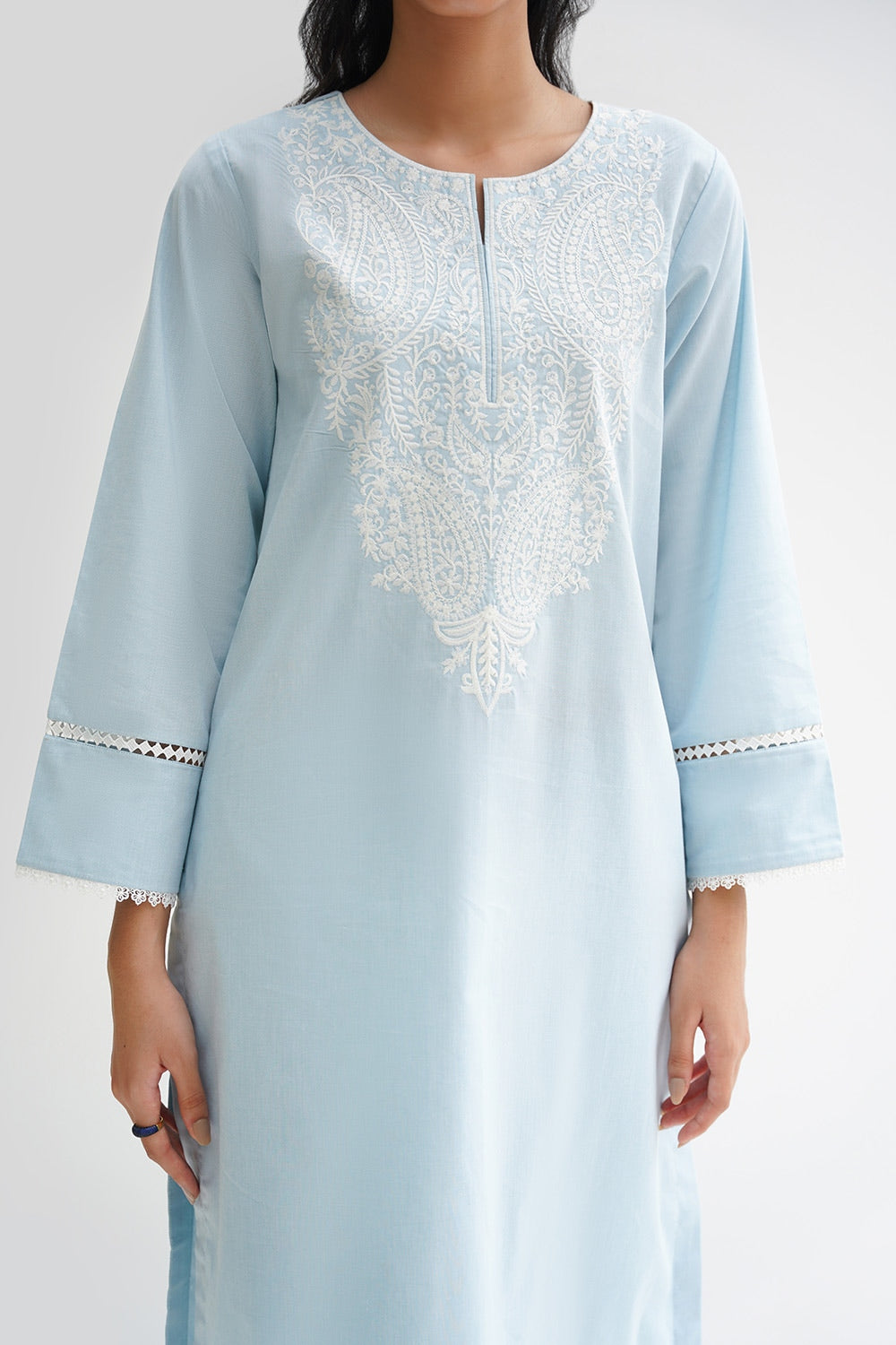 Yarn-dyed Embroidered Co-Ord Set